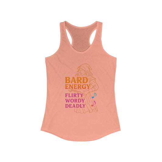 Bard Energy – Flirty, Wordy, Deadly Racerback Tank