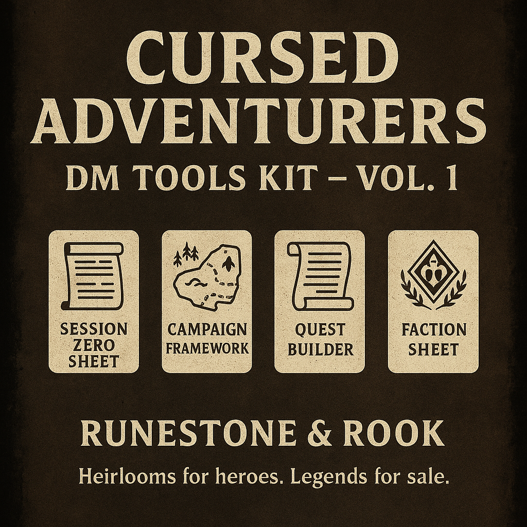 Cursed Adventurers: DM Tools Kit – Vol. 1