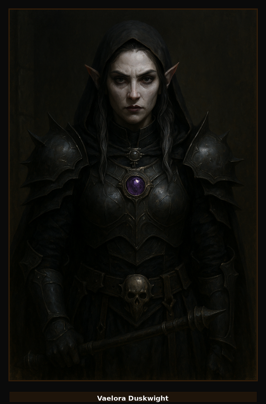 Vaelora Duskwight, The Warden of Withering Light