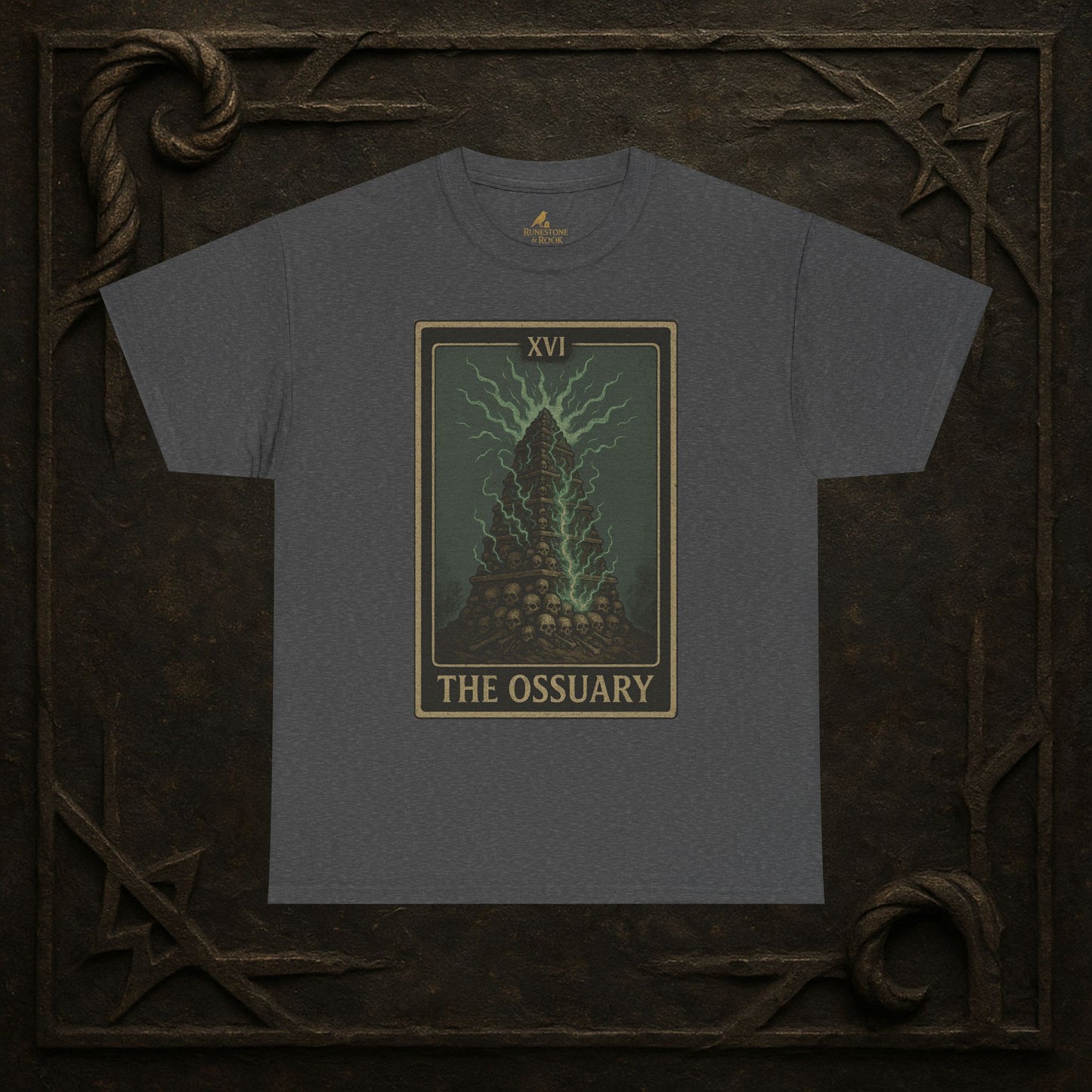 The Ossuary – Tarot of the Dead Tee (Card XVI)