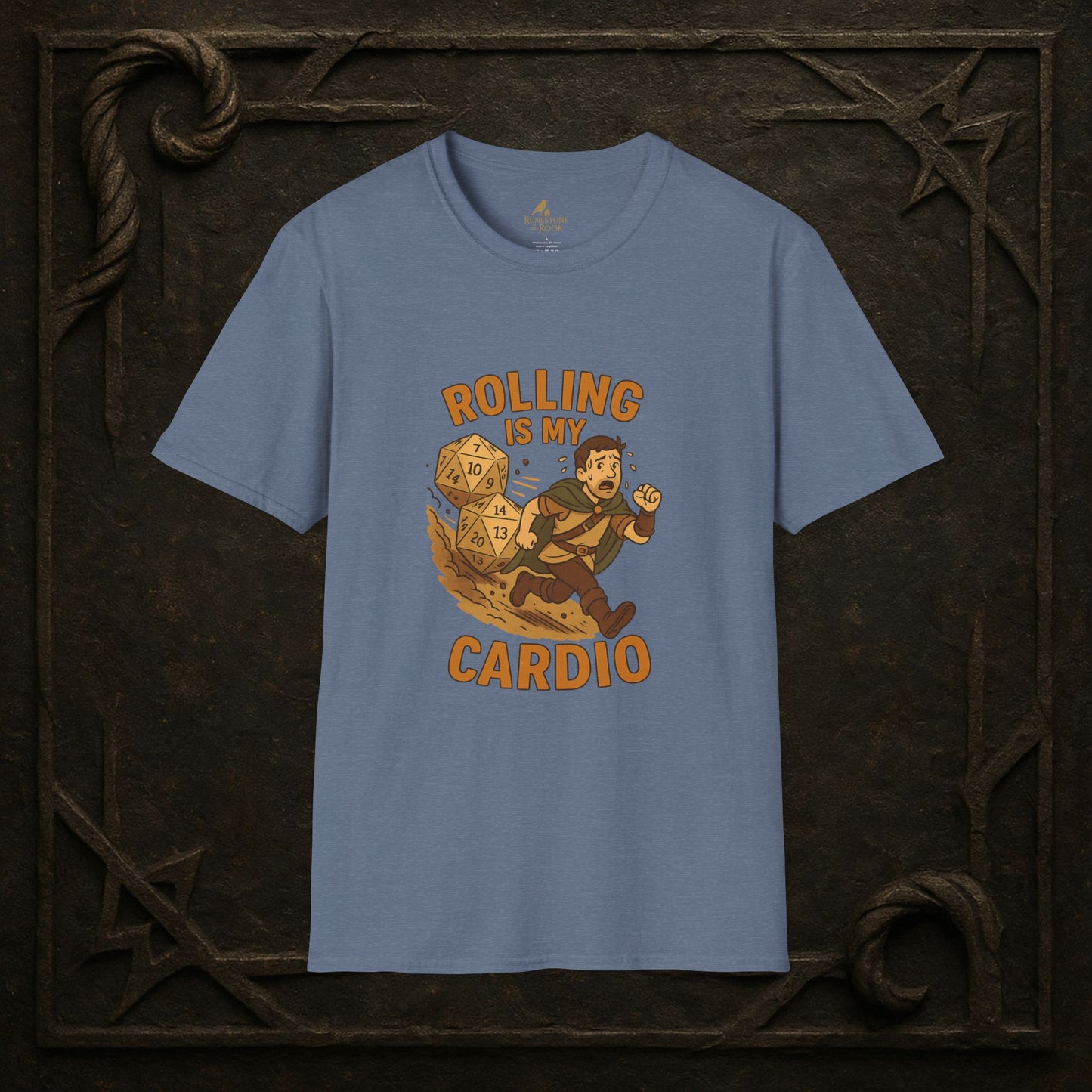 Rolling is My Cardio – Dice Boulder Chase T-Shirt