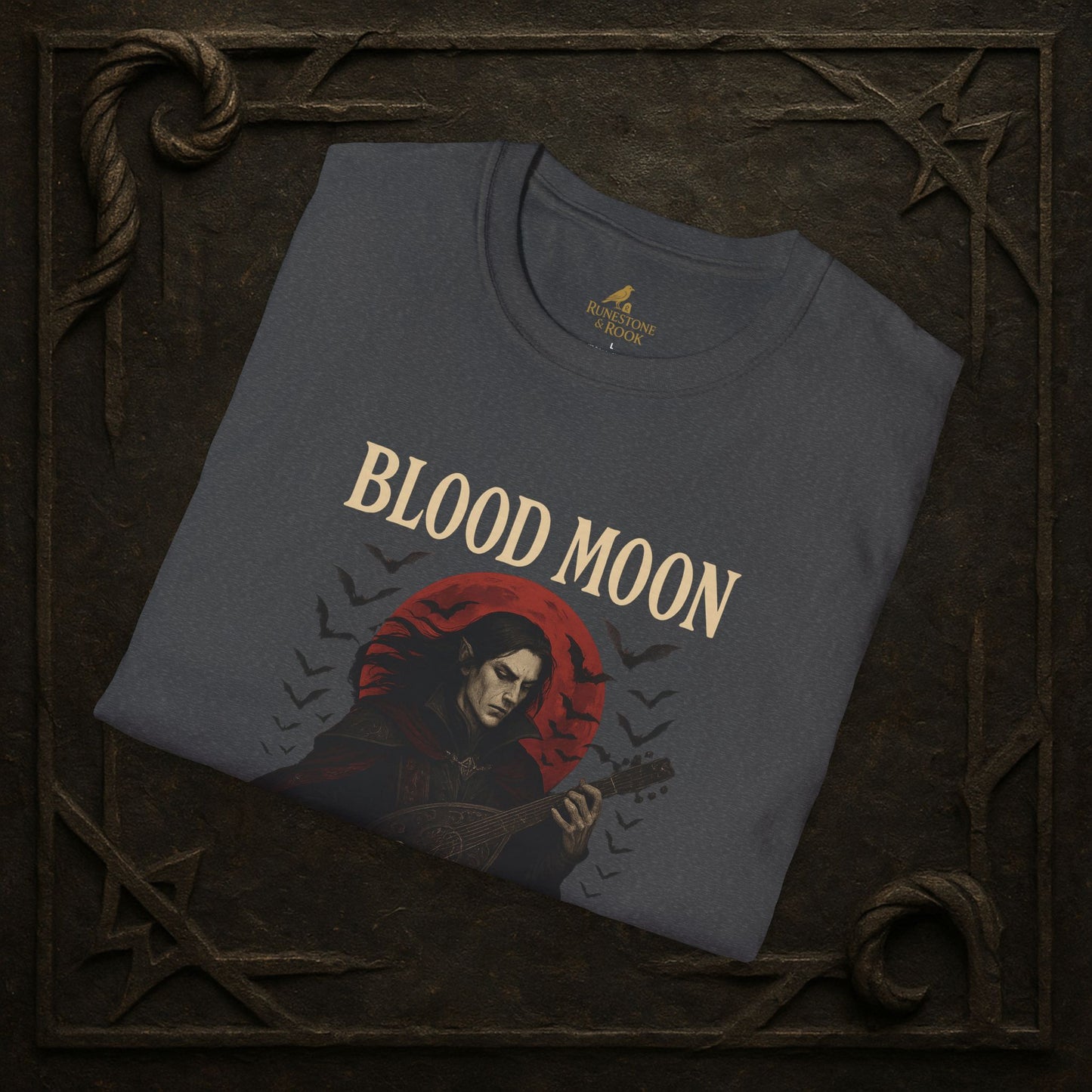 Blood Moon Bard – Vampiric Lute Master T-Shirt