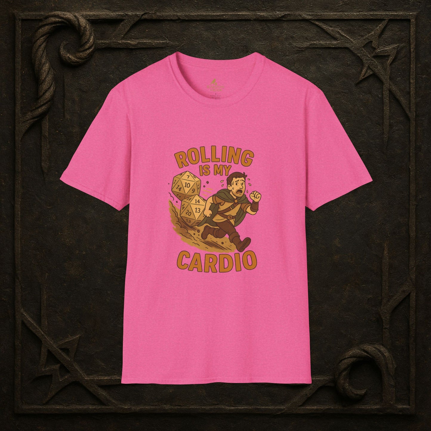 Rolling is My Cardio – Dice Boulder Chase T-Shirt