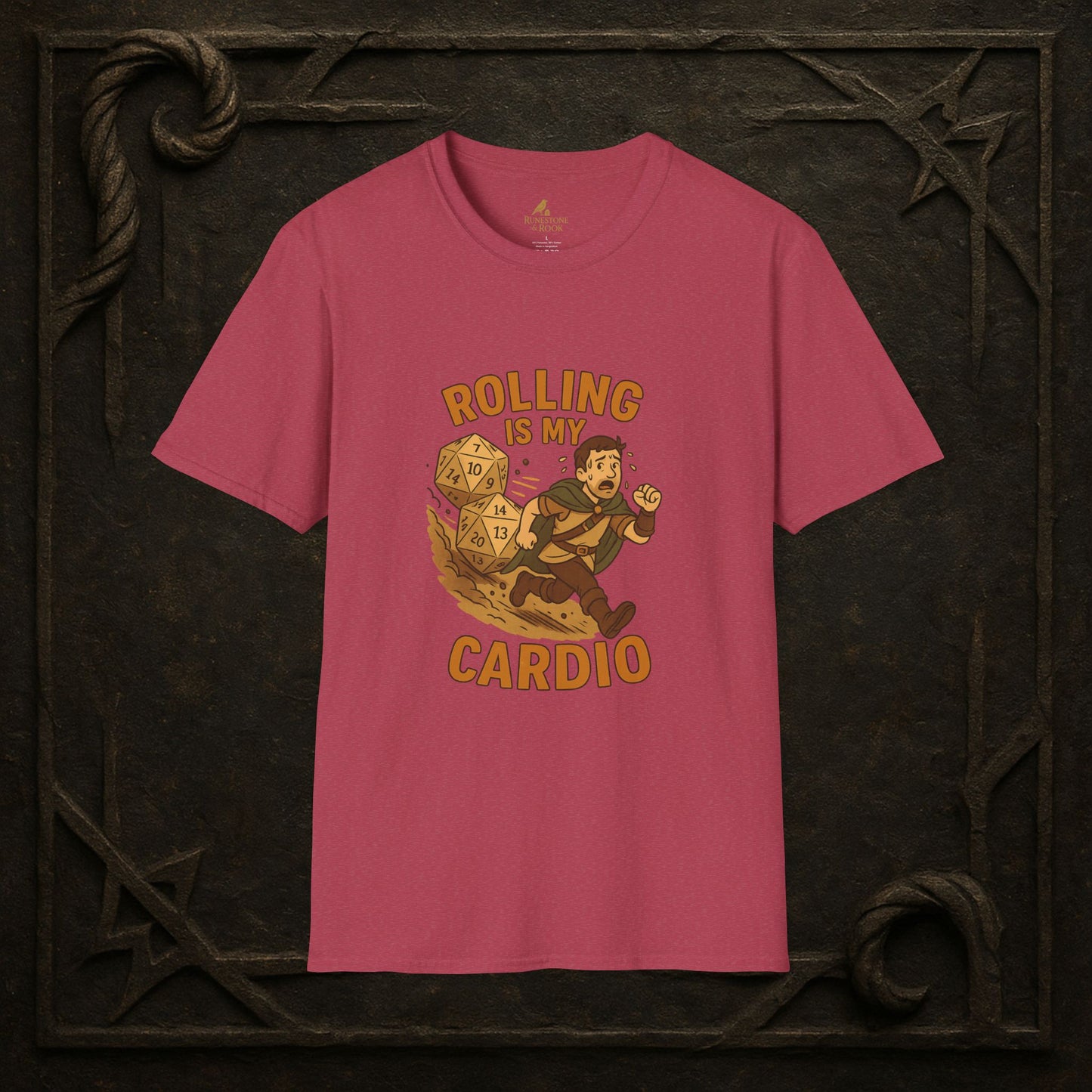Rolling is My Cardio – Dice Boulder Chase T-Shirt
