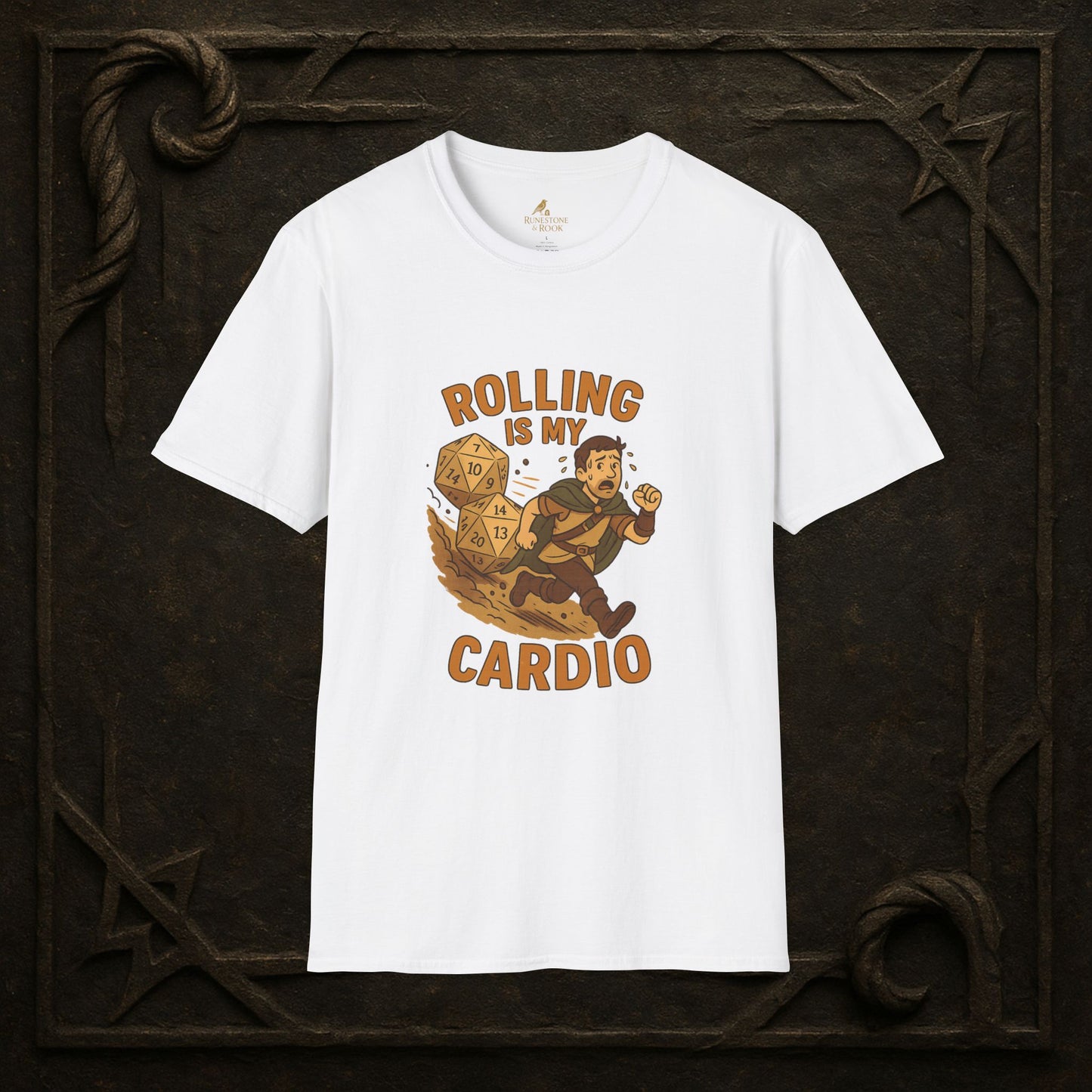 Rolling is My Cardio – Dice Boulder Chase T-Shirt