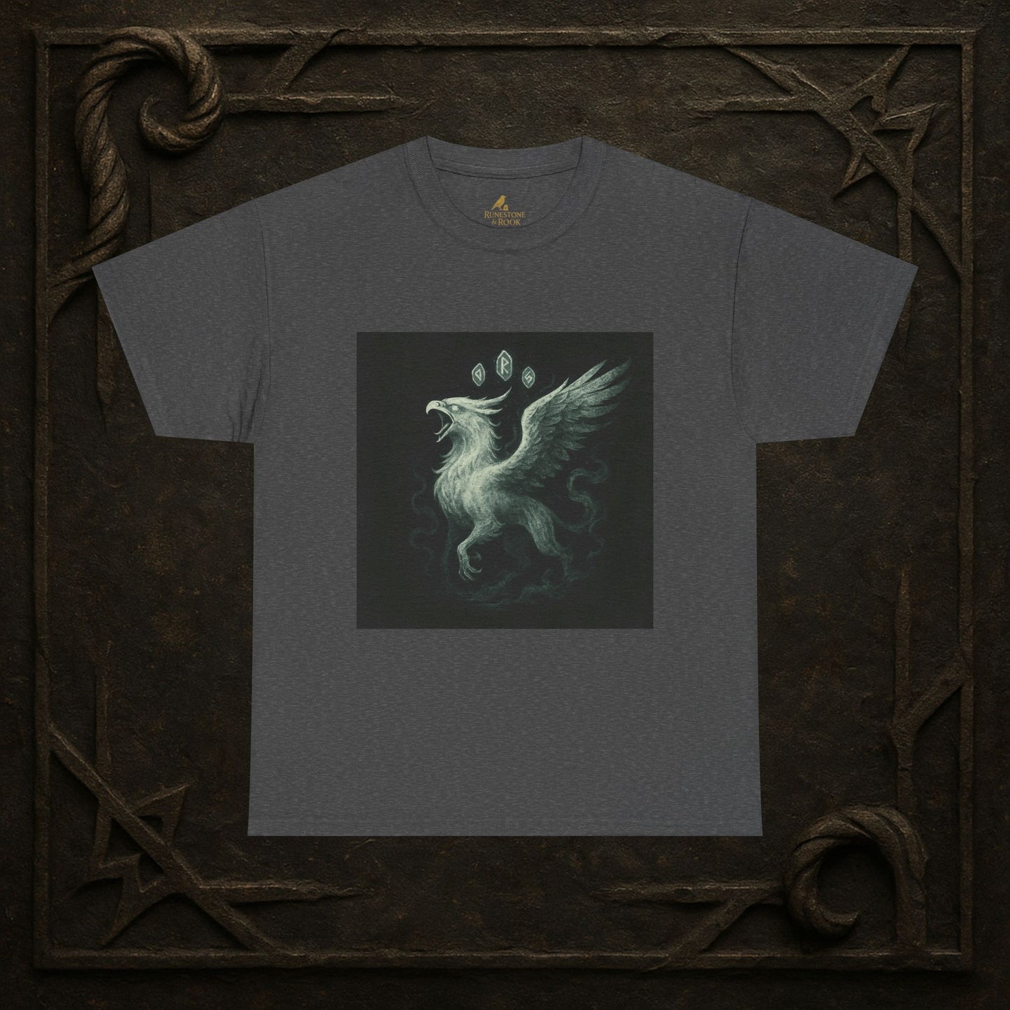 Griffin Wraith Unisex Tee - Spectral Guardian Shirt for Dark Fantasy Fans and RPG Adventurers