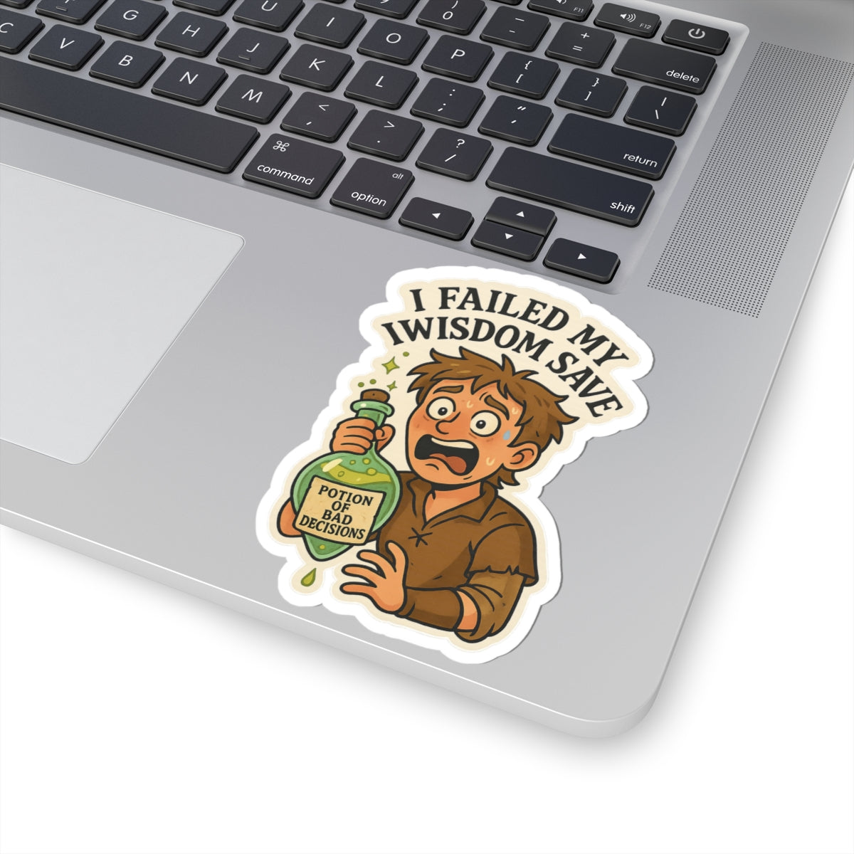 I Failed My Wisdom Save – Potion of Bad Decisions Die Cut Sticker
