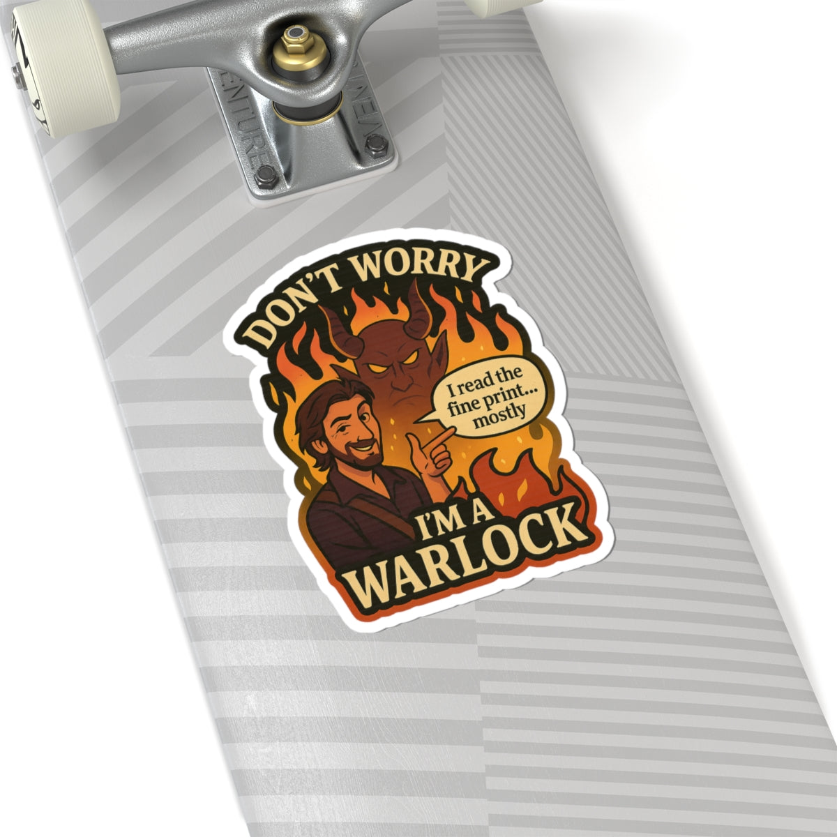 Don’t Worry, I’m a Warlock – Chaotic Pact Magic Die Cut Sticker