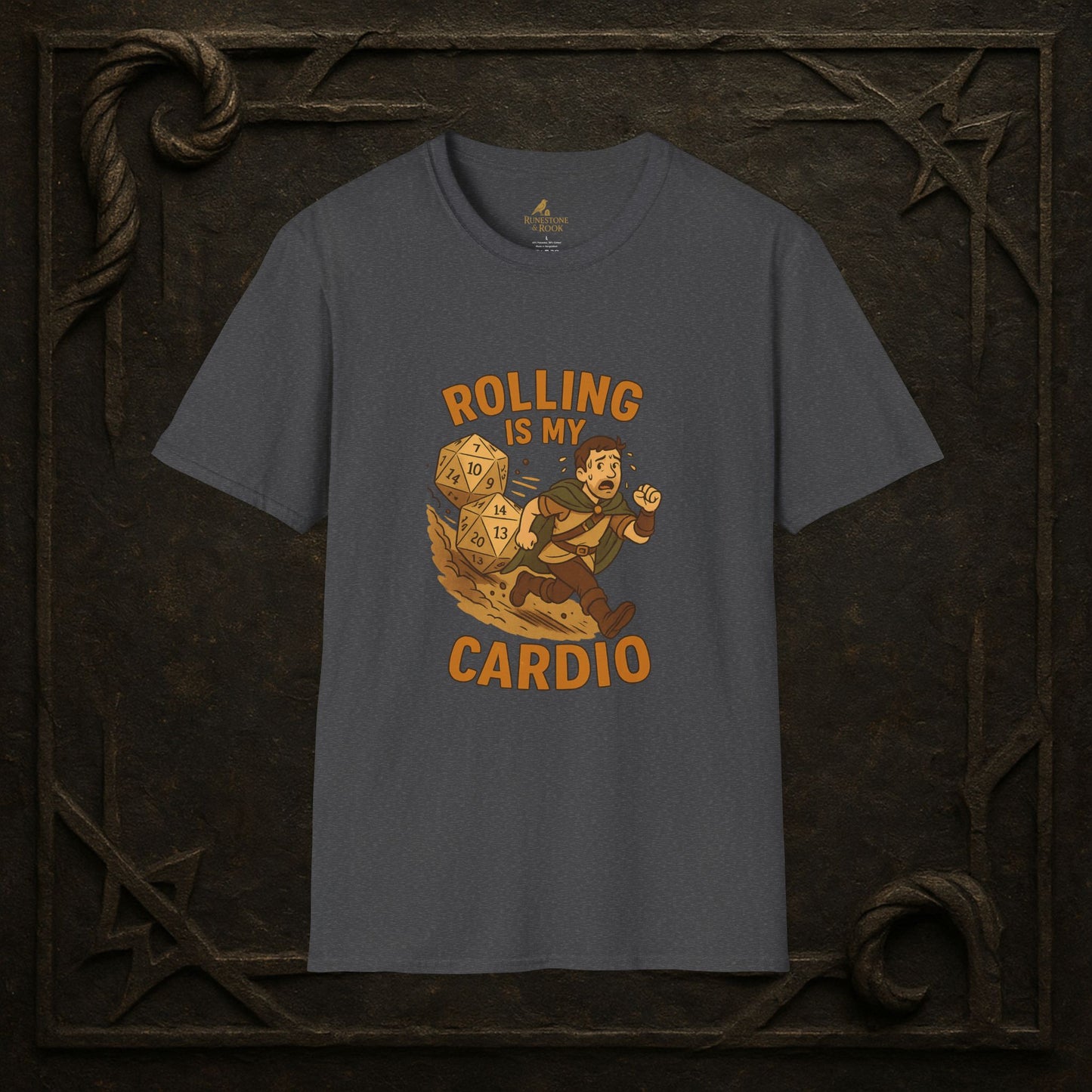 Rolling is My Cardio – Dice Boulder Chase T-Shirt