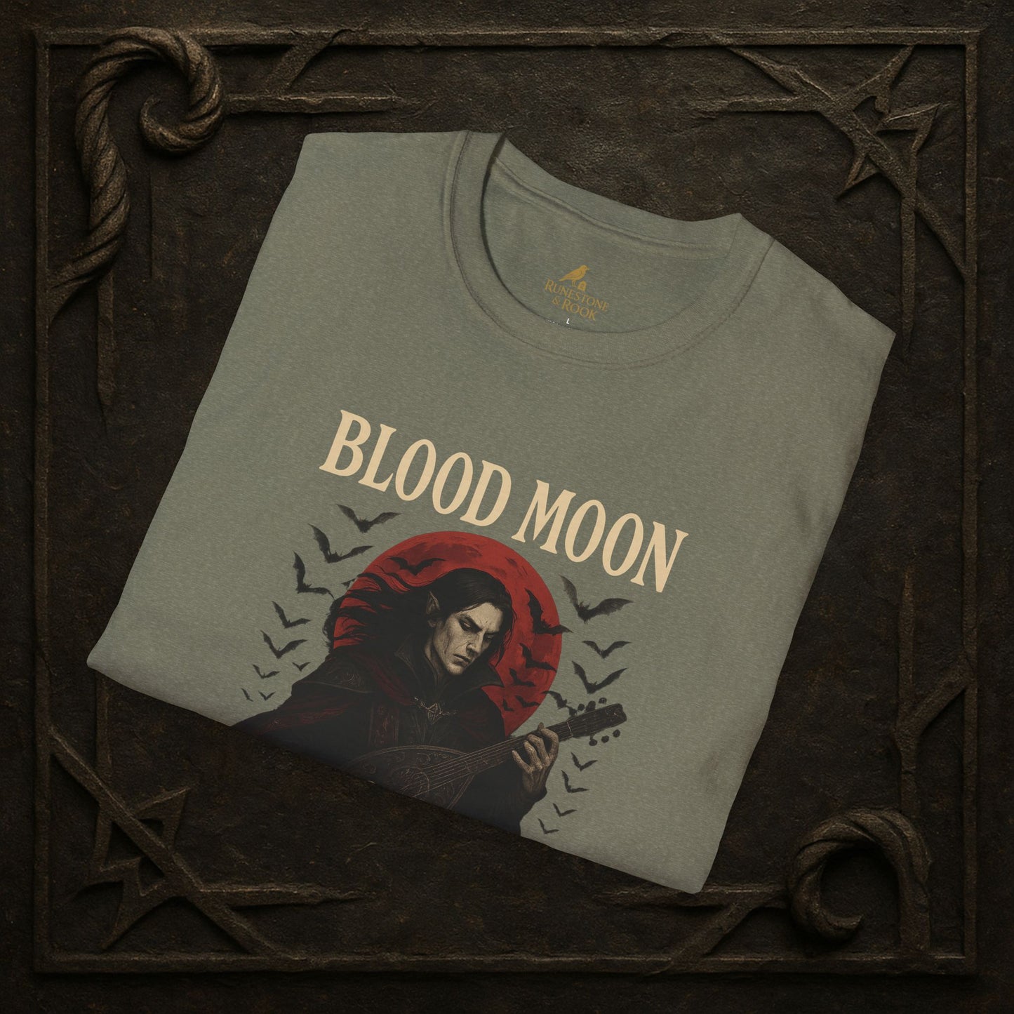 Blood Moon Bard – Vampiric Lute Master T-Shirt