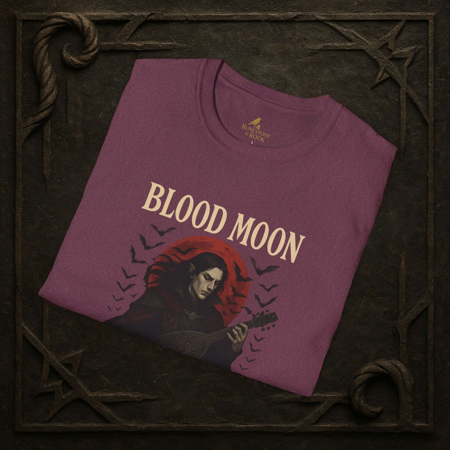 Blood Moon Bard – Vampiric Lute Master T-Shirt