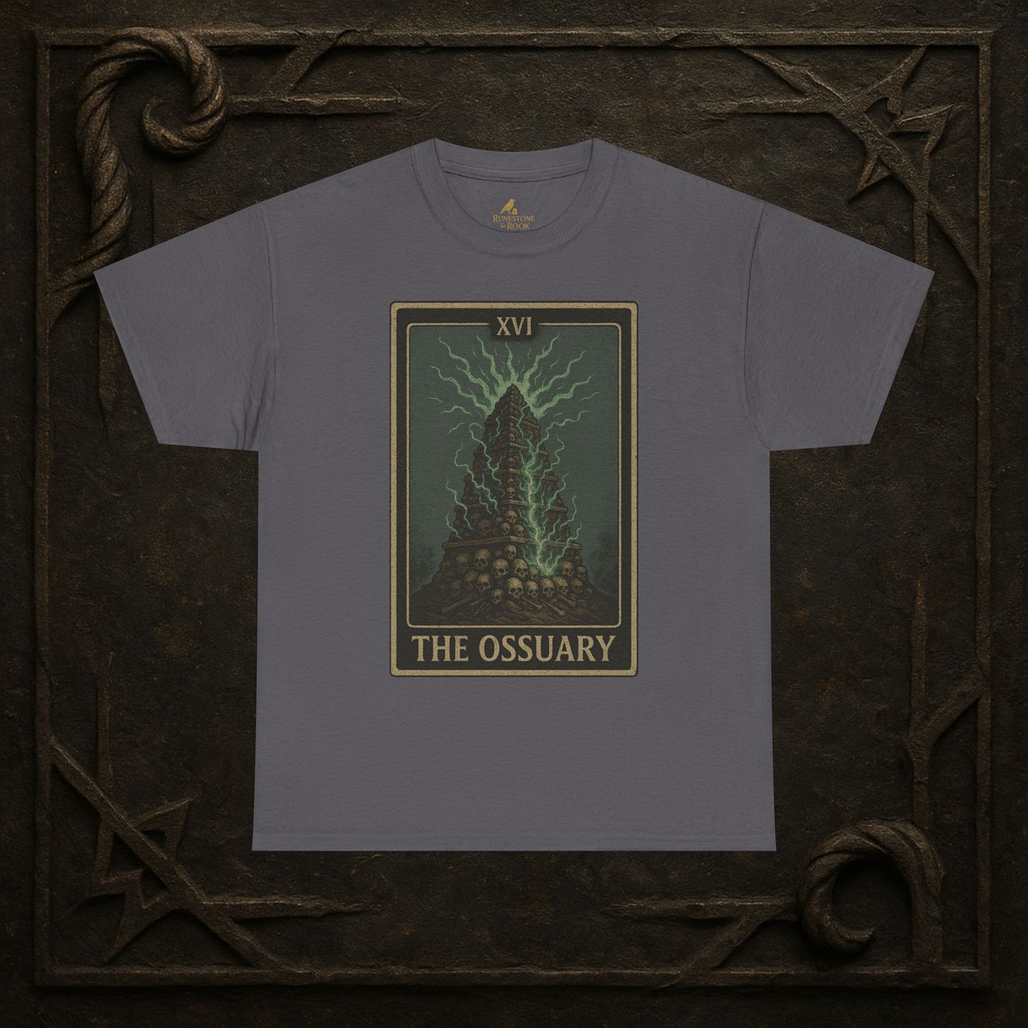 The Ossuary – Tarot of the Dead Tee (Card XVI)