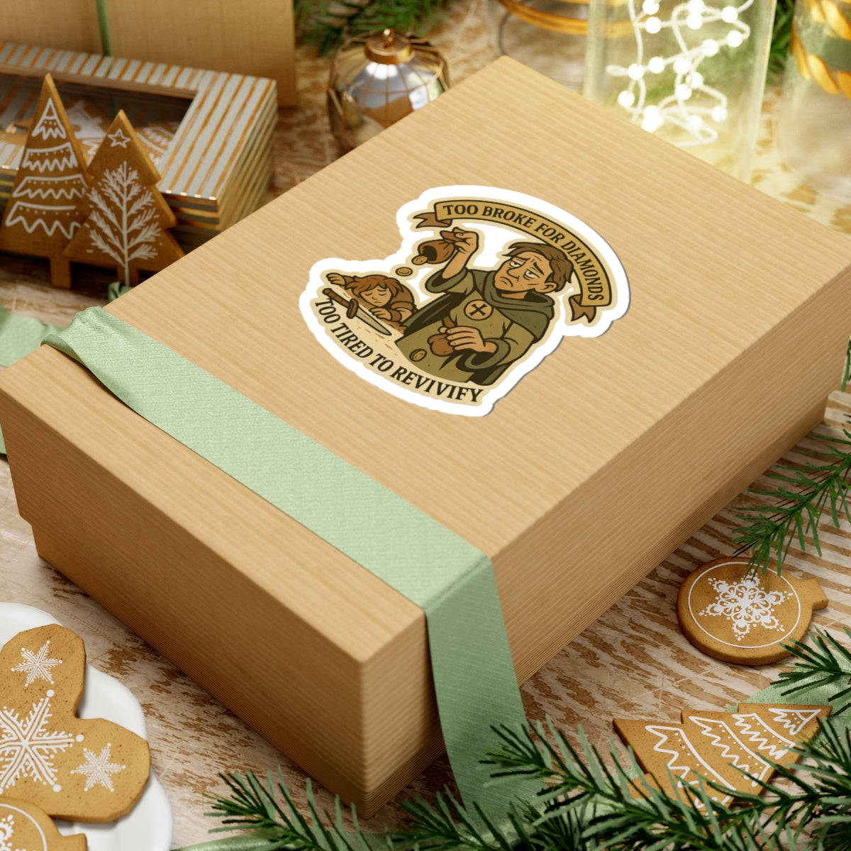 Too Broke to Revivify – Cleric Vinyl Sticker (Die Cut)