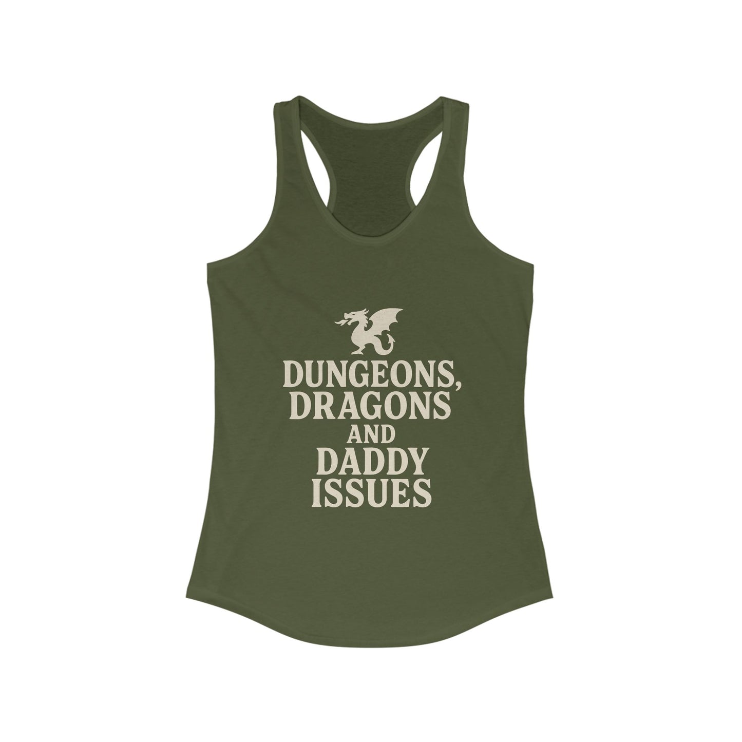 Dungeons, Dragons, and Daddy Issues Racerback tank