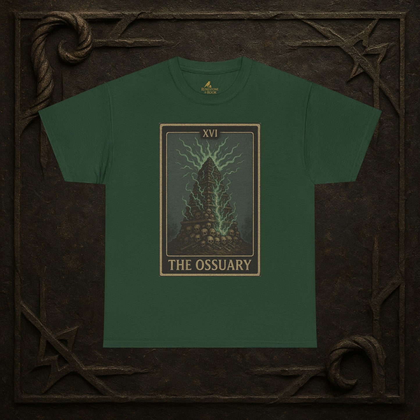 The Ossuary – Tarot of the Dead Tee (Card XVI)