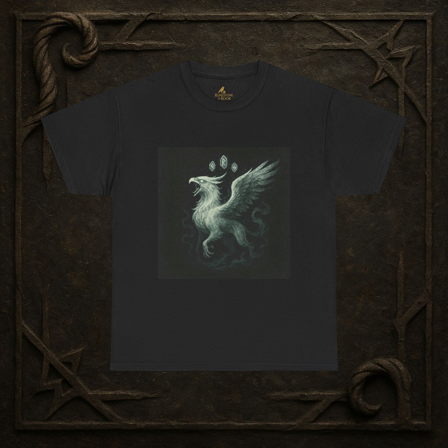 Griffin Wraith Unisex Tee - Spectral Guardian Shirt for Dark Fantasy Fans and RPG Adventurers