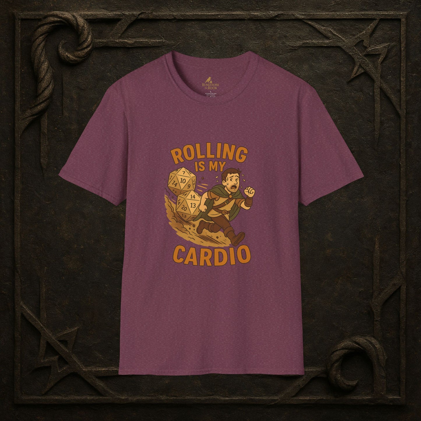Rolling is My Cardio – Dice Boulder Chase T-Shirt
