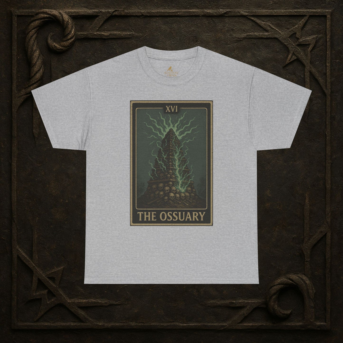 The Ossuary – Tarot of the Dead Tee (Card XVI)