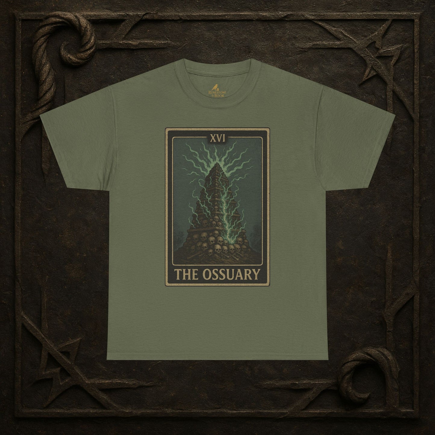 The Ossuary – Tarot of the Dead Tee (Card XVI)