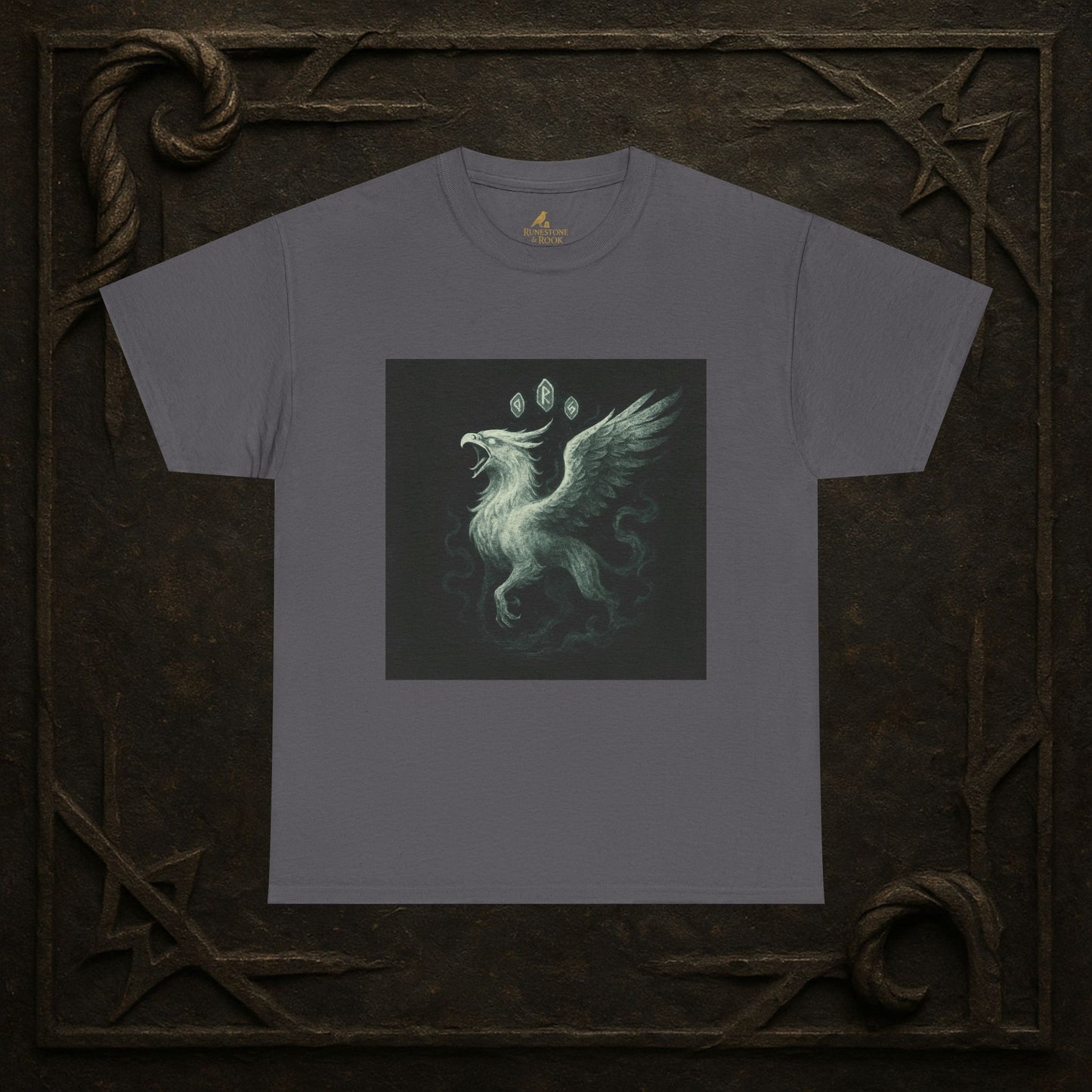 Griffin Wraith Unisex Tee - Spectral Guardian Shirt for Dark Fantasy Fans and RPG Adventurers