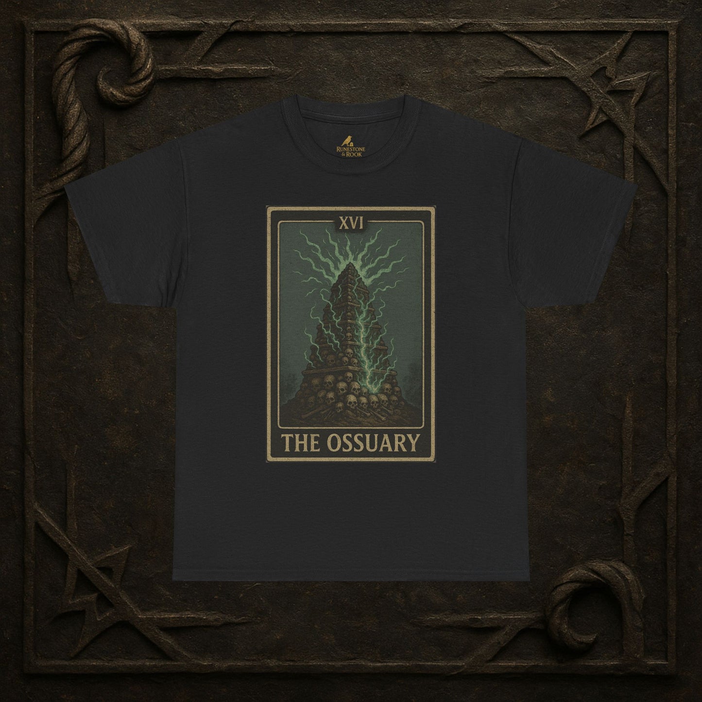 The Ossuary – Tarot of the Dead Tee (Card XVI)