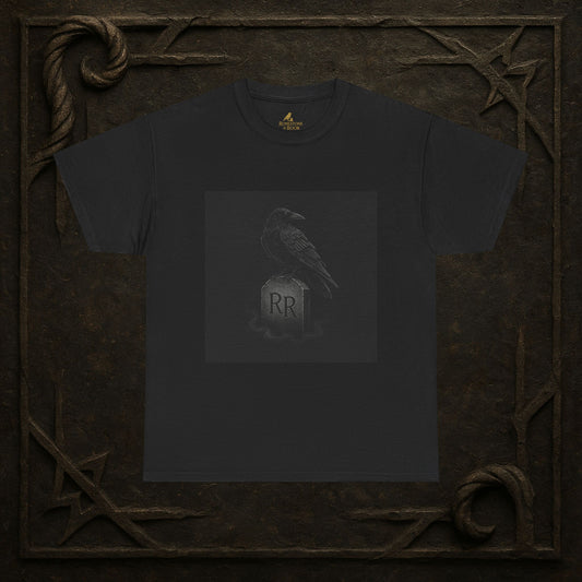 Raven’s Omen – Dark Fantasy Tombstone Tee