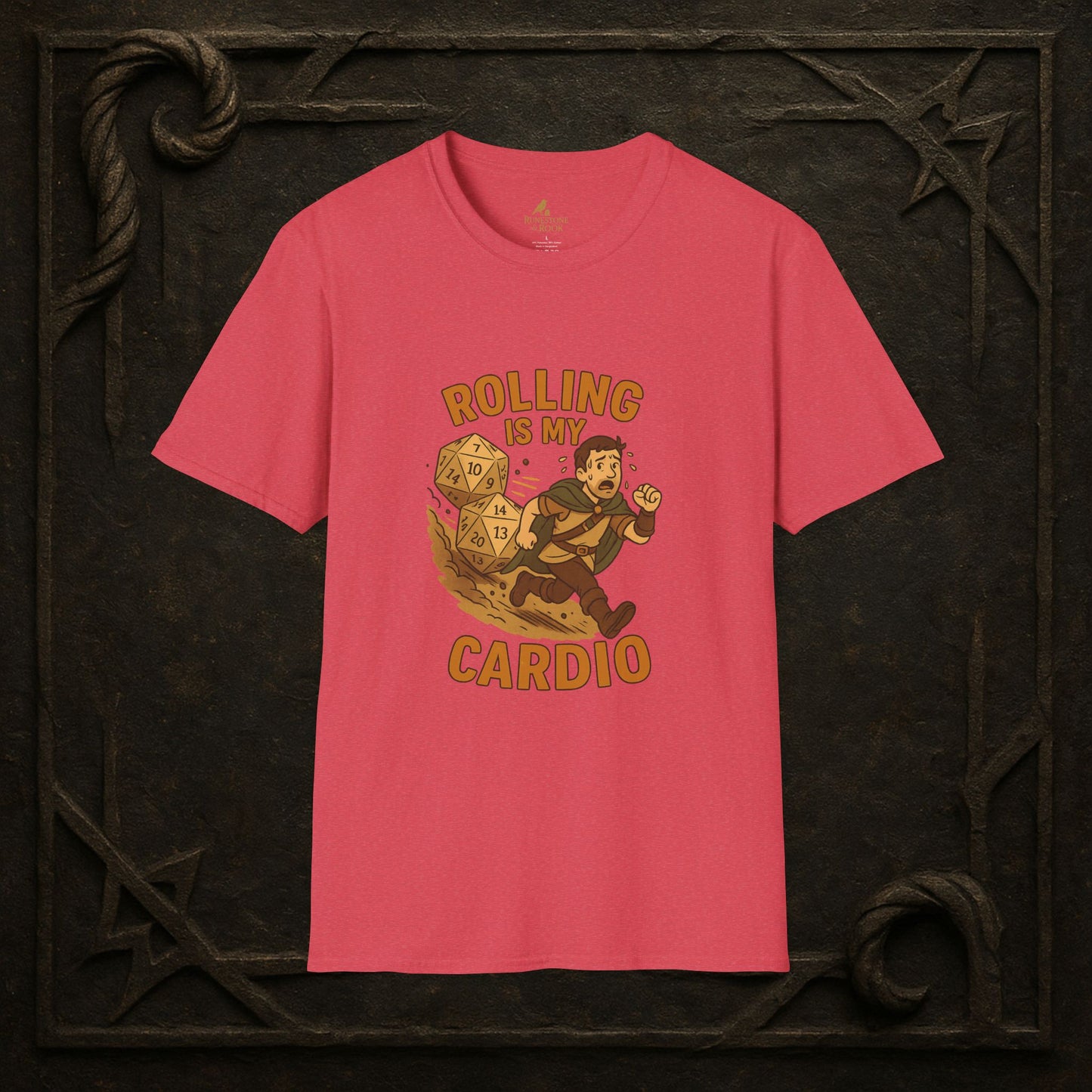 Rolling is My Cardio – Dice Boulder Chase T-Shirt
