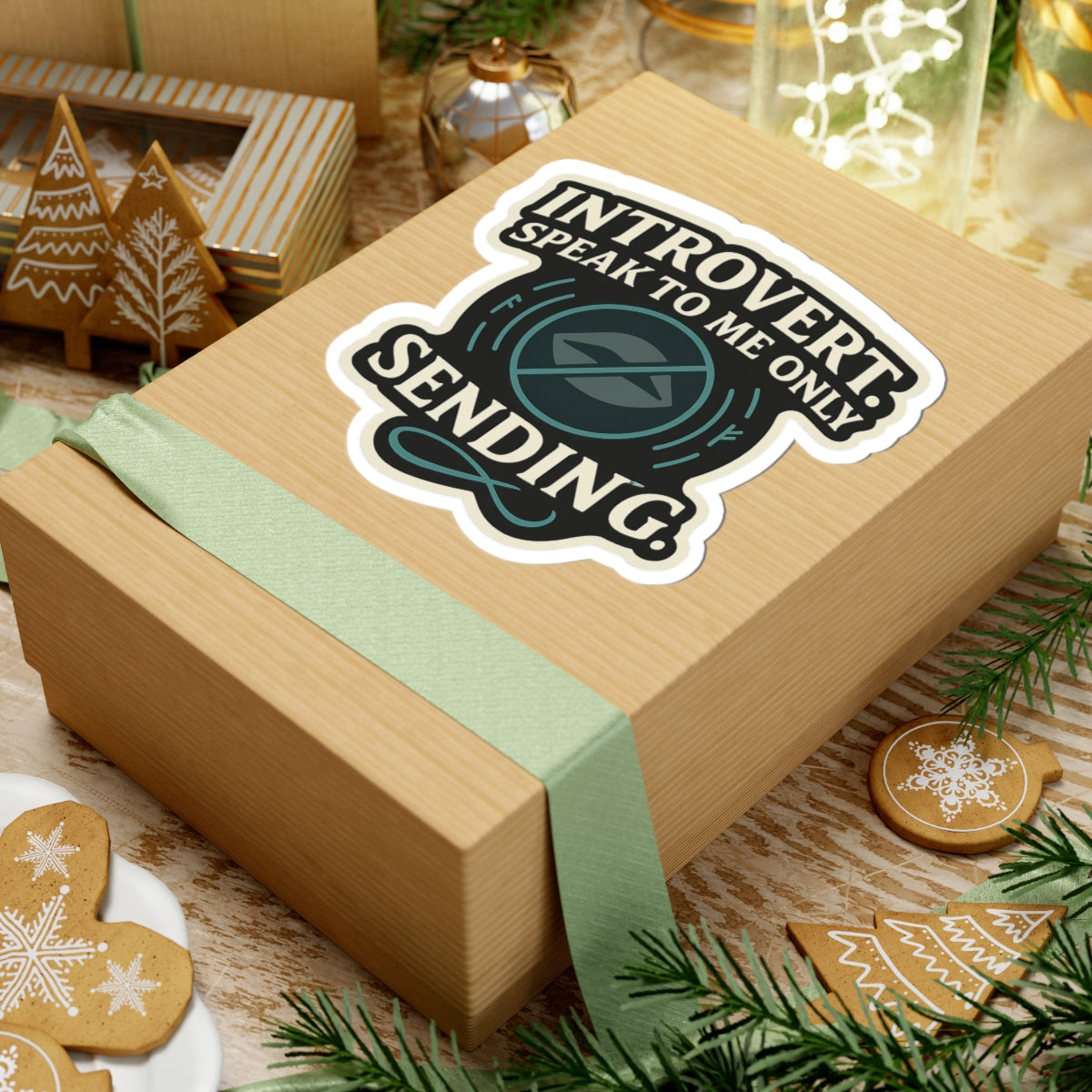 Introvert. Speak to Me Only via Sending – Die Cut D&D Sticker