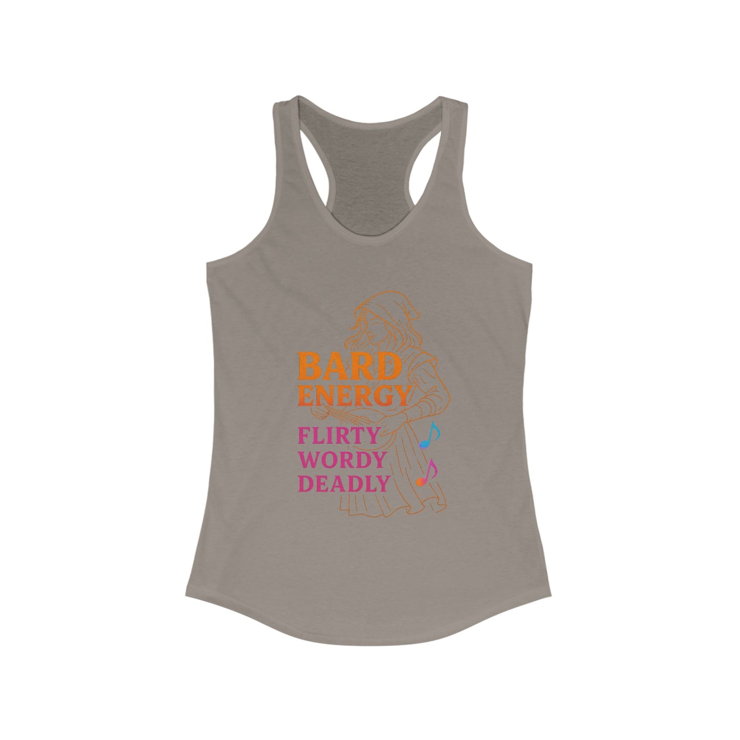 Bard Energy – Flirty, Wordy, Deadly Racerback Tank