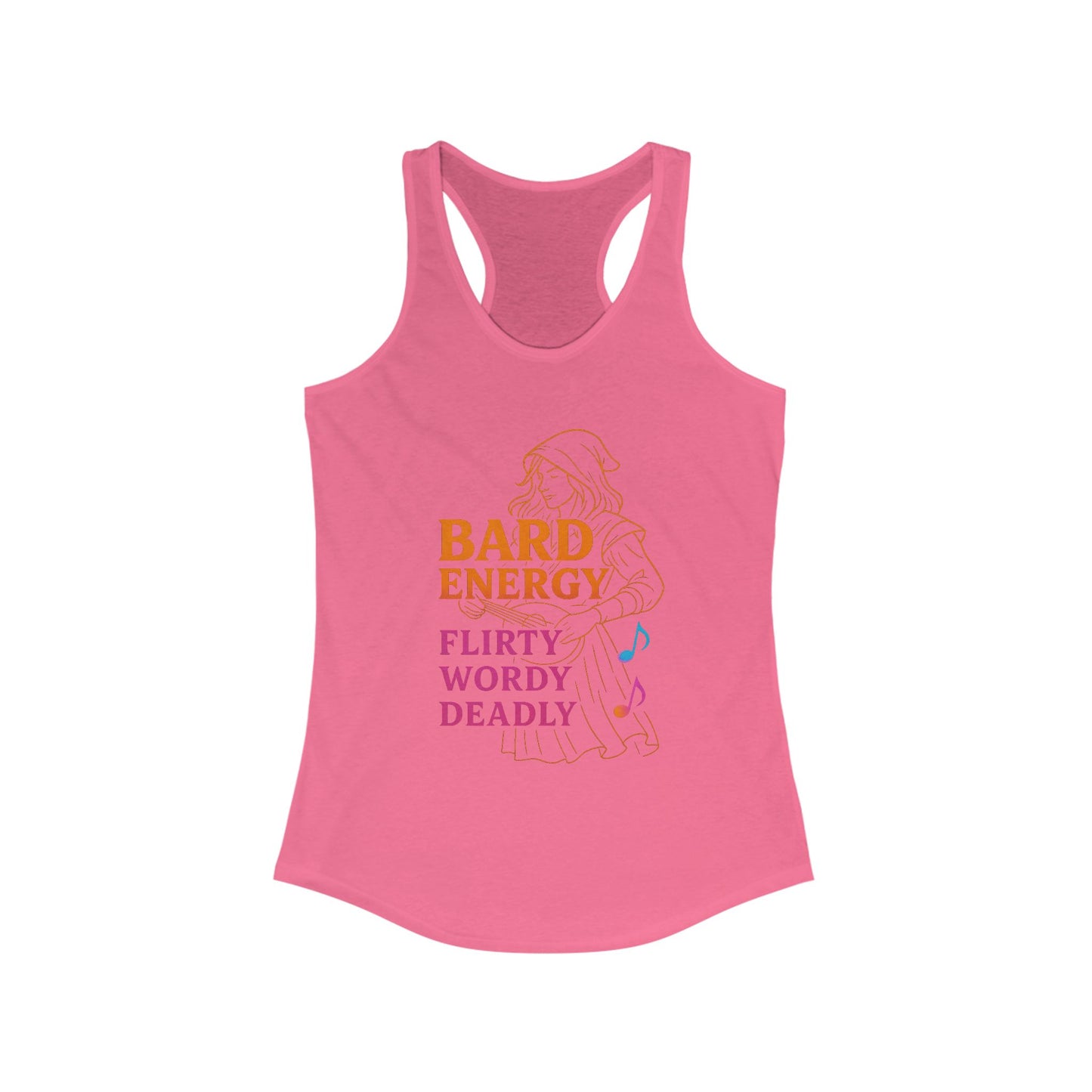Bard Energy – Flirty, Wordy, Deadly Racerback Tank