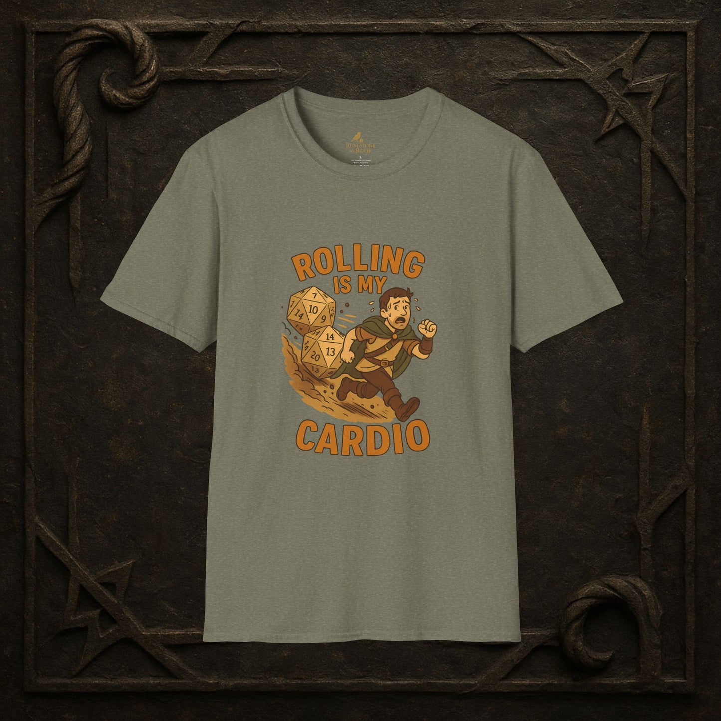 Rolling is My Cardio – Dice Boulder Chase T-Shirt