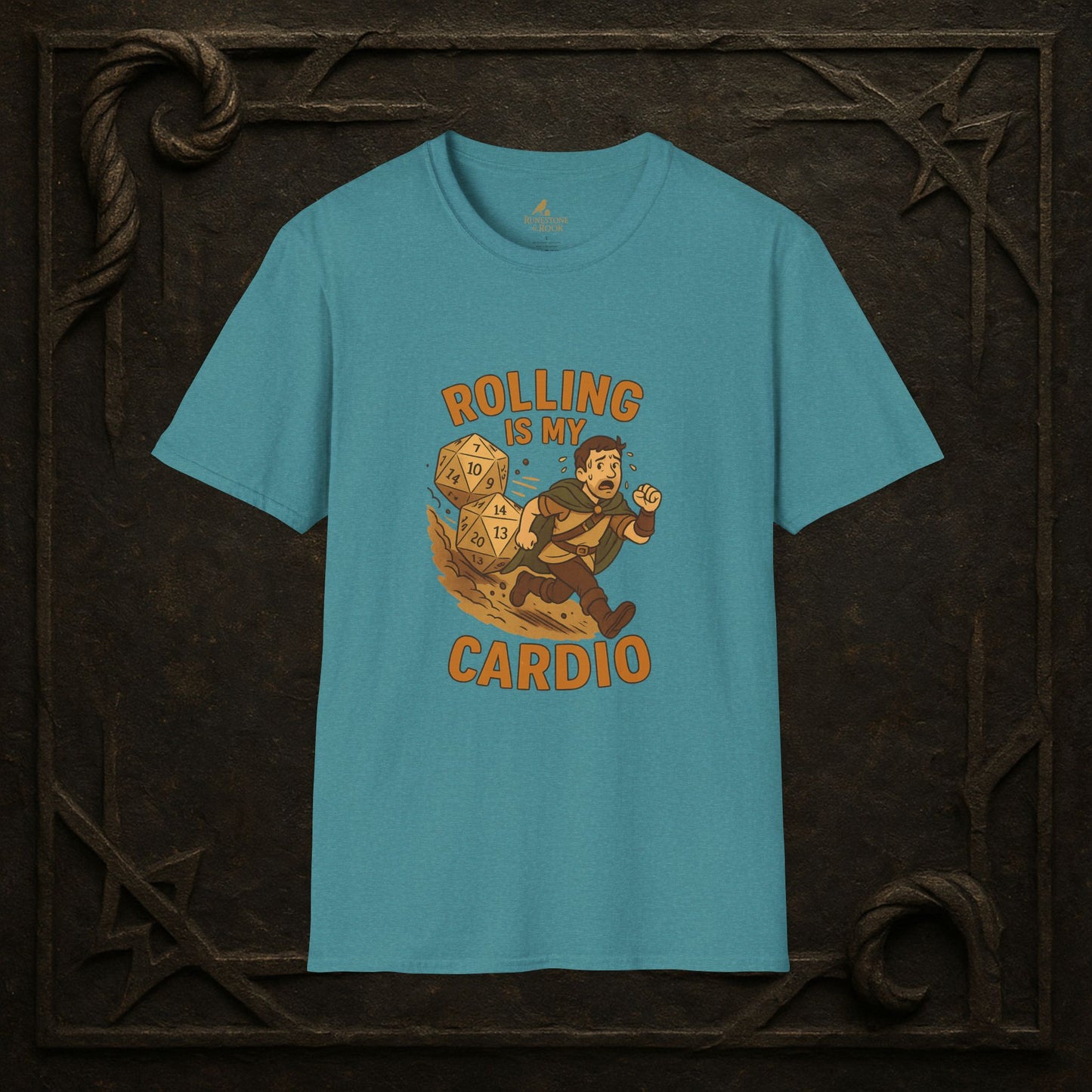 Rolling is My Cardio – Dice Boulder Chase T-Shirt