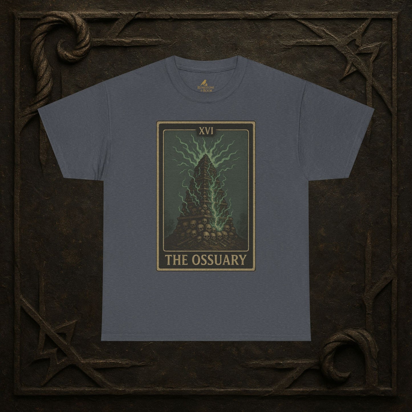 The Ossuary – Tarot of the Dead Tee (Card XVI)