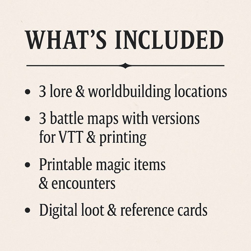 Cursed Adventurers: Map, Lore & Token Pack – Vol. 1