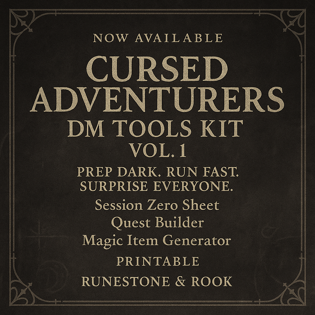 Cursed Adventurers: DM Tools Kit – Vol. 1
